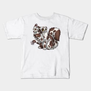 CerPURRus: Chocolate Bicolor Kids T-Shirt